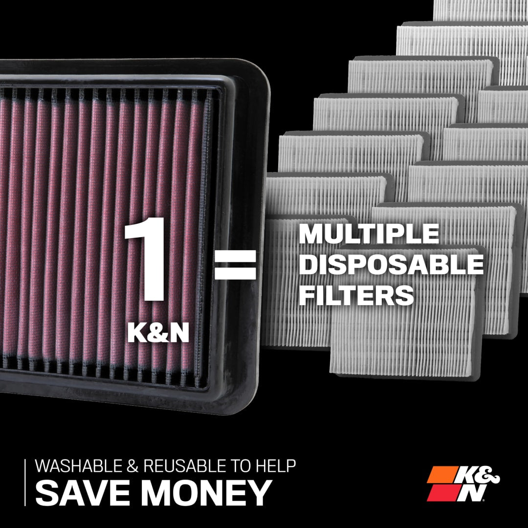 K&N High-flow Original Performance Engine Air Filter - 2017-2022+ Subaru BRZ / Toyota GR86