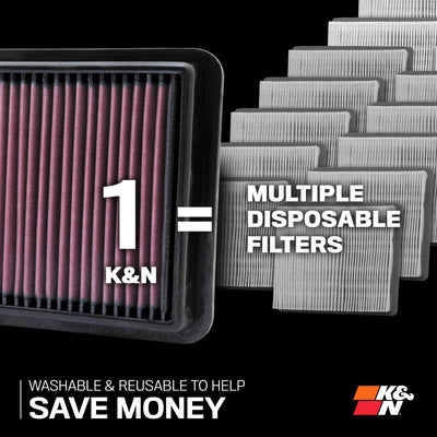 K&N High-flow Original Performance Engine Air Filter - 2017-2022+ Subaru BRZ / Toyota GR86