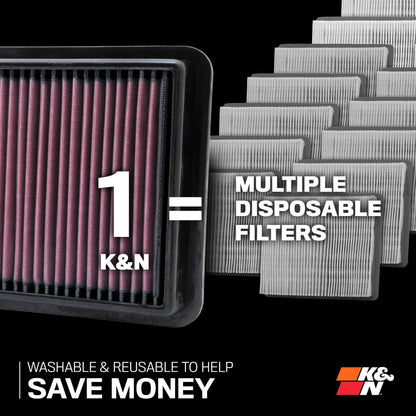 K&N High-flow Original Performance Engine Air Filter - 2017-2022+ Subaru BRZ / Toyota GR86