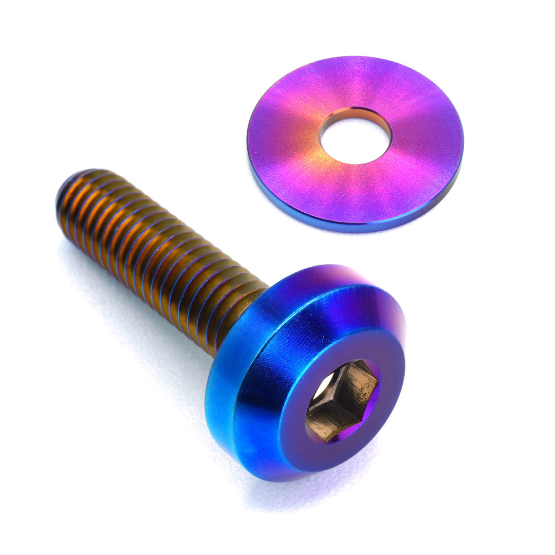 Oil Slick Titanium Bolt and Washer Dress Up Hardware
