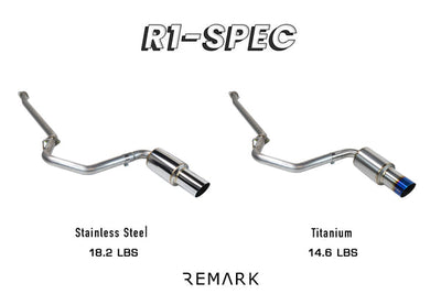 REMARK Catback Exhaust R1 Spec Single-Exit - 2013-2021 Subaru BRZ / Toyota 86 / Scion FR-S