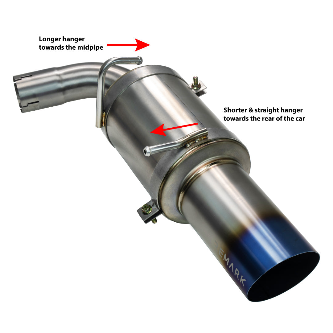 REMARK Catback Exhaust R1 Spec Single-Exit (Titanium / Stainless Steel) Muffler - 2022+ Toyota GR86 / Subaru BRZ