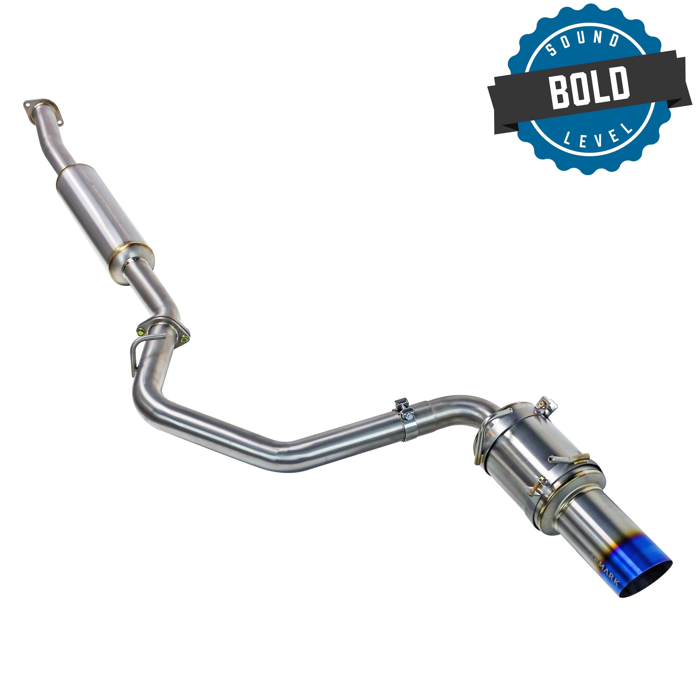 REMARK Catback Exhaust, R1 Spec Single-Exit Full Titanium - 2022+ Toyota GR86 / Subaru BRZ