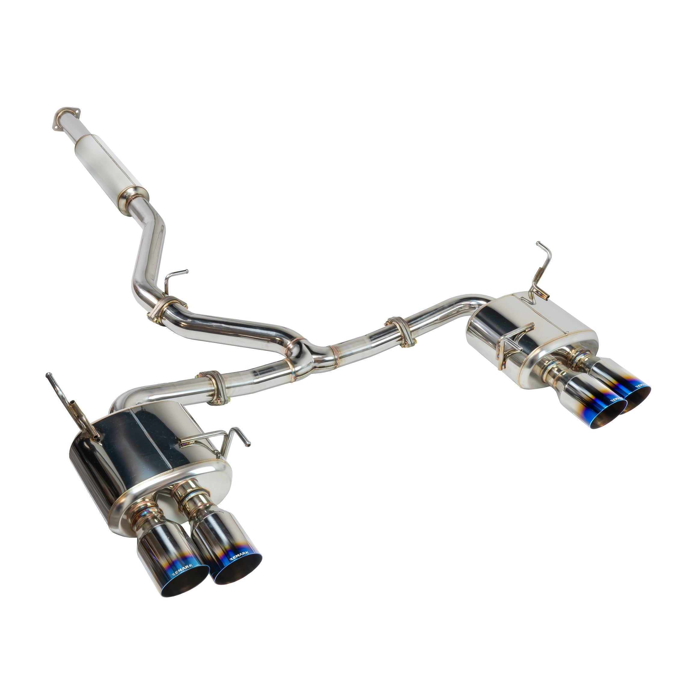 REMARK Sports Touring Catback Exhaust - 4" Quad Tips - 2022+ Subaru WRX