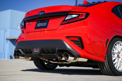 Remark Carbon Fiber Exhaust Finisher Gloss Finish - 2022+ Subaru WRX