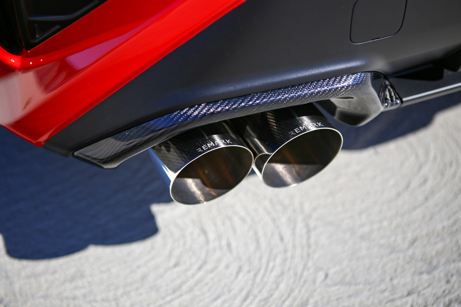 Remark Carbon Fiber Exhaust Finisher Gloss Finish - 2022+ Subaru WRX