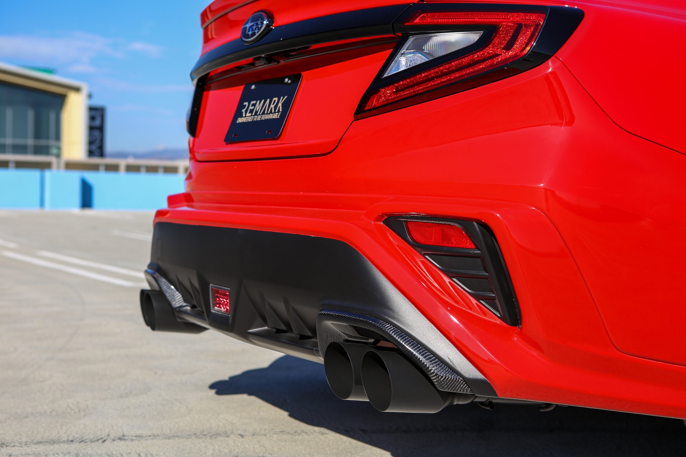 REMARK Axleback Exhaust Stainless Single Wall Tip 4"(Cerakote Black Coating) - 2022+ Subaru WRX