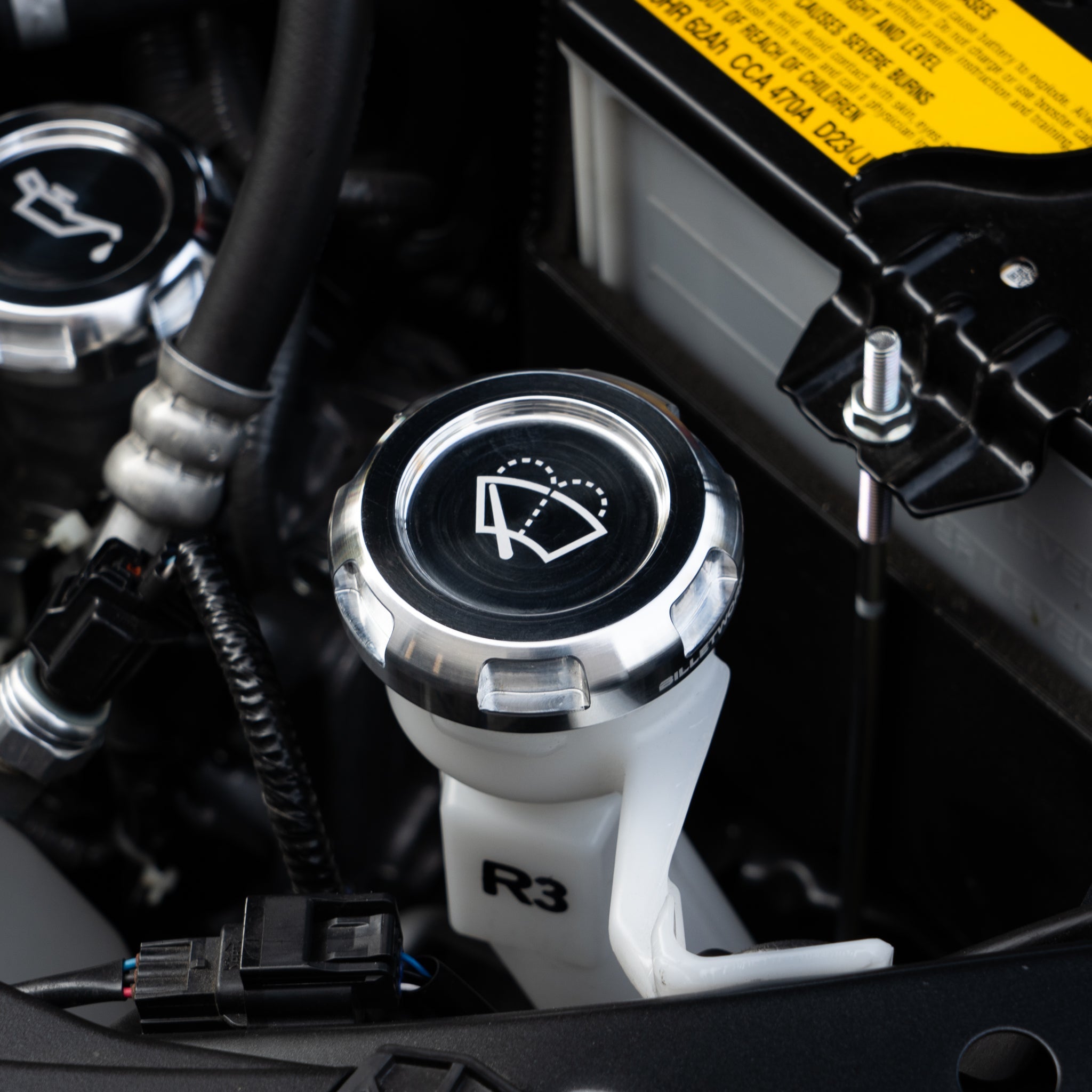 Billetworkz Wiper Fluid Reservoir Cap - 2013-2021 Scion FR-S / Toyota 86 / Subaru BRZ / 15-21 WRX / STI