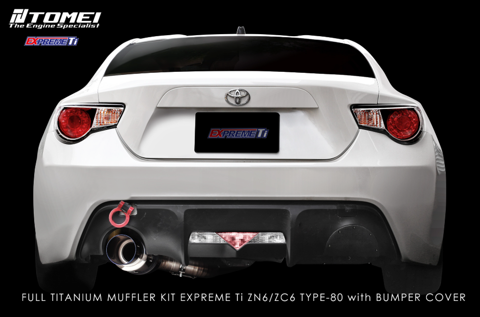TOMEI Full Titanium Muffler EXPREME Ti Single TYPE-80 Version 1 – 2013-2016 Scion FR-S / 13-21 Subaru BRZ / Toyota 86 & GT86