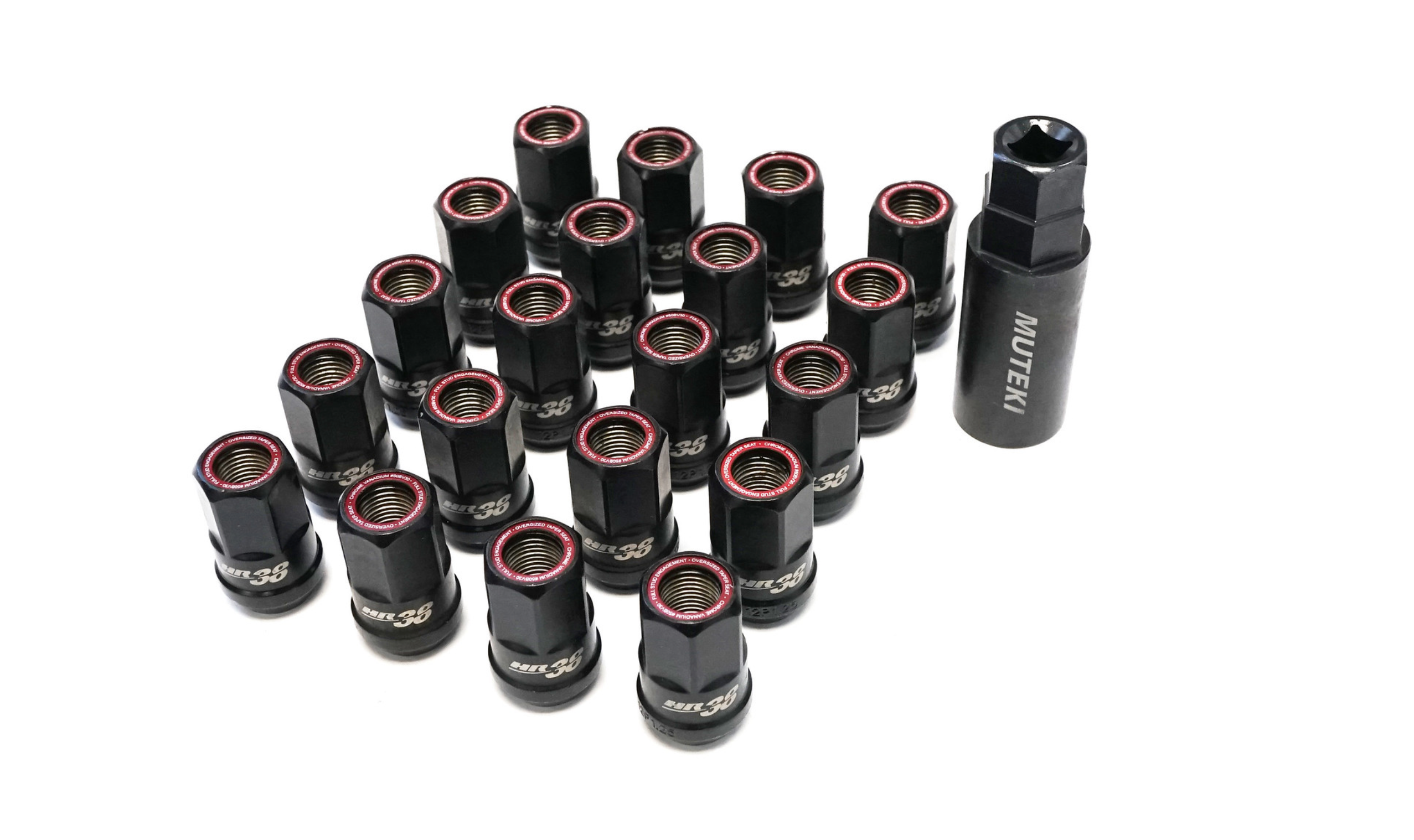 Wheel Mate Muteki Titanium Chrome HR38 Open End Lug Nuts 12x1.25 - Scion FR-S / Toyota 86 / GR86 / Subaru BRZ / WRX / STI