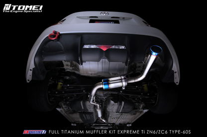 Tomei Full Titanium Muffler Expreme Ti Single TYPE-60S - 2013-2016 Scion FR-S / 13-21 Subaru BRZ / Toyota 86 & GT86