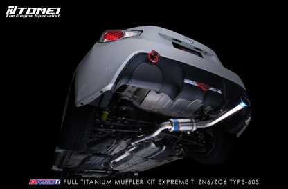 Tomei Full Titanium Muffler Expreme Ti Single TYPE-60S - 2013-2016 Scion FR-S / 13-21 Subaru BRZ / Toyota 86 & GT86