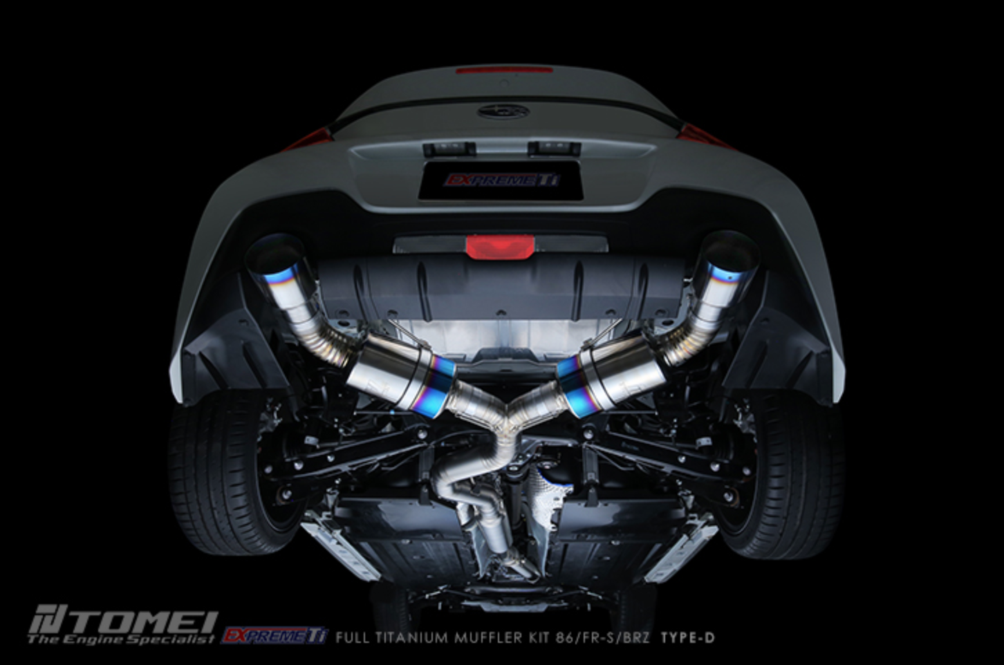 TOMEI Full Titanium Muffler EXPREME Ti Type-D Dual Exit Exhaust  - 2013+ Scion FR-S / 13-22+ Subaru BRZ / Toyota 86 & GR86