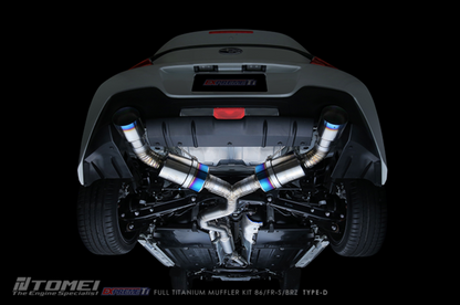 TOMEI Full Titanium Muffler EXPREME Ti Type-D Dual Exit Exhaust  - 2013+ Scion FR-S / 13-22+ Subaru BRZ / Toyota 86 & GR86