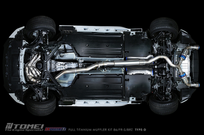 TOMEI Full Titanium Muffler EXPREME Ti Type-D Dual Exit Exhaust  - 2013+ Scion FR-S / 13-22+ Subaru BRZ / Toyota 86 & GR86