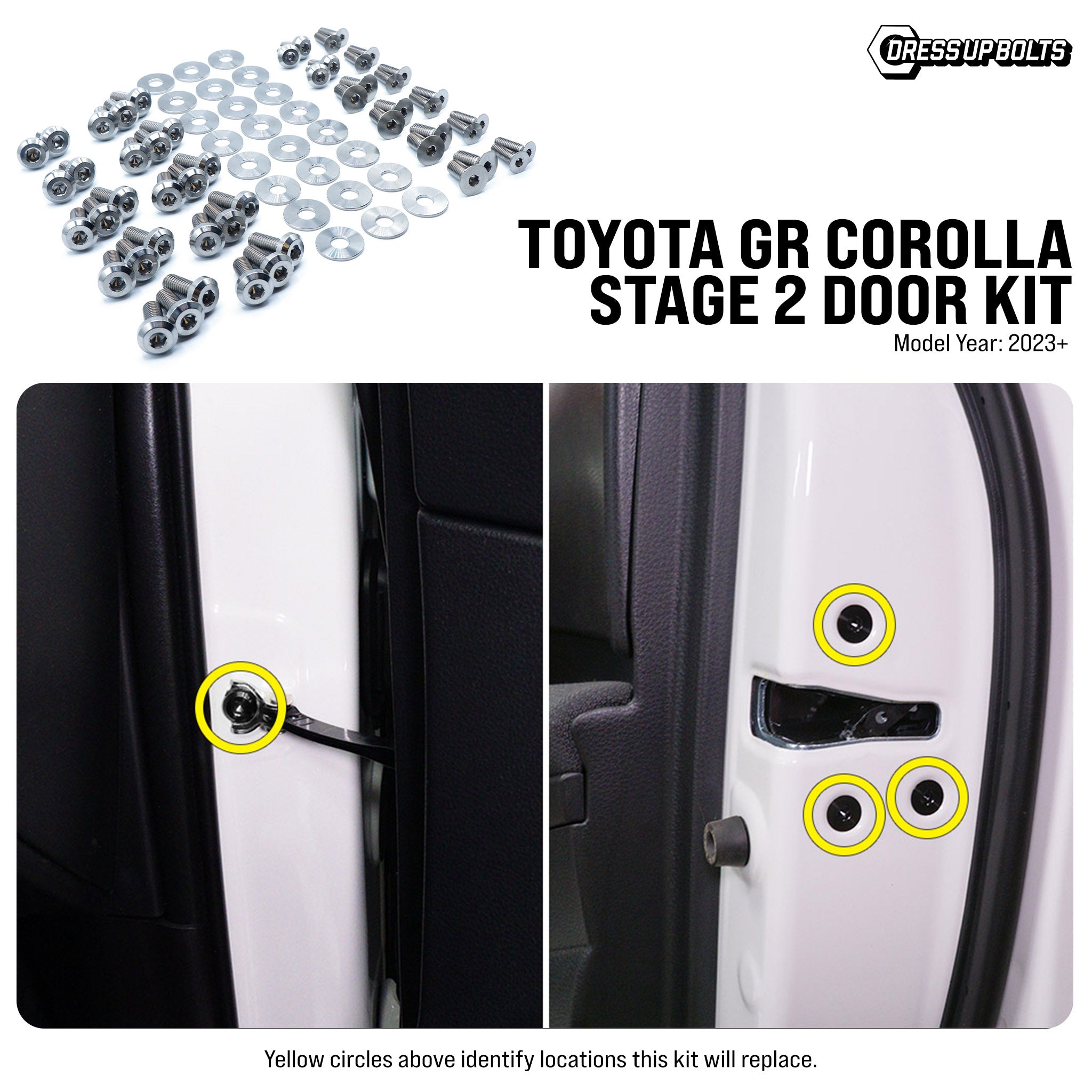 Stage 2 Titanium Hardware Door Kit - Toyota GR Corolla (2023+)