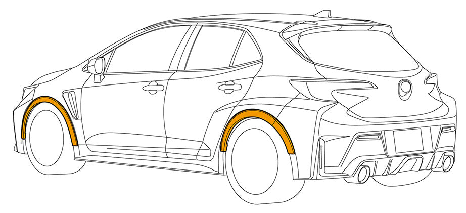 HKS Fender Molding - 2023+ Toyota GR Corolla
