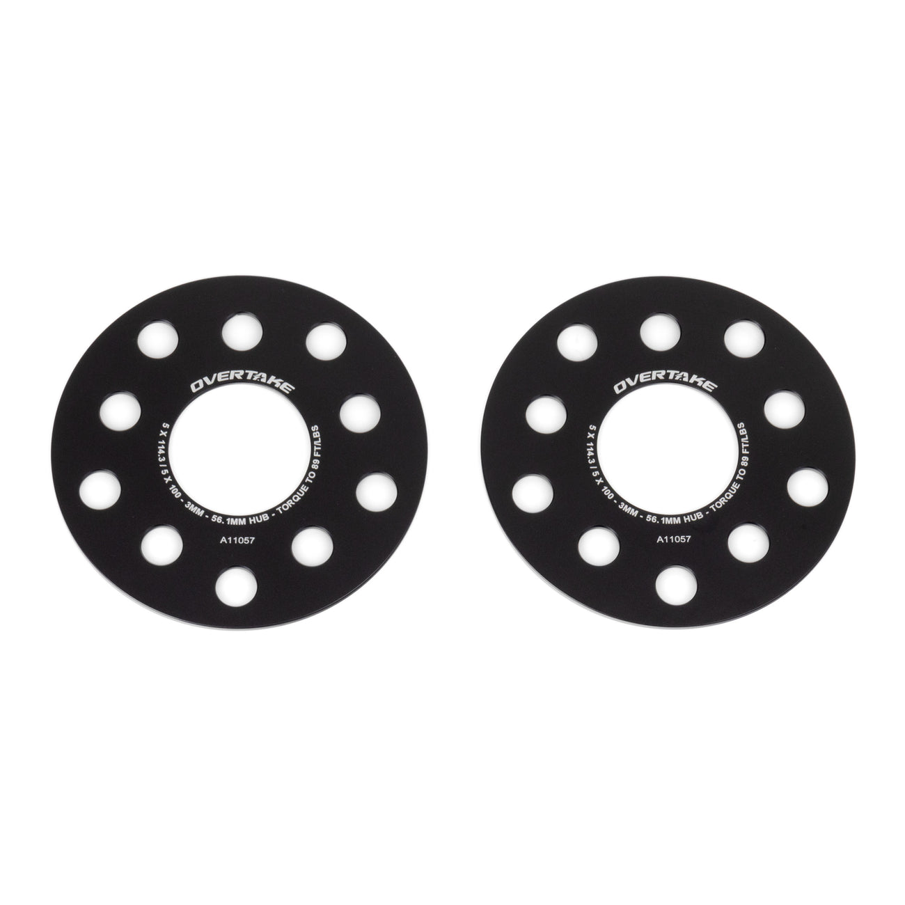 OVERTAKE Wheel Spacers 3mm & 5mm - Pair - 5x114.3 / 5x100 Subaru Fitment