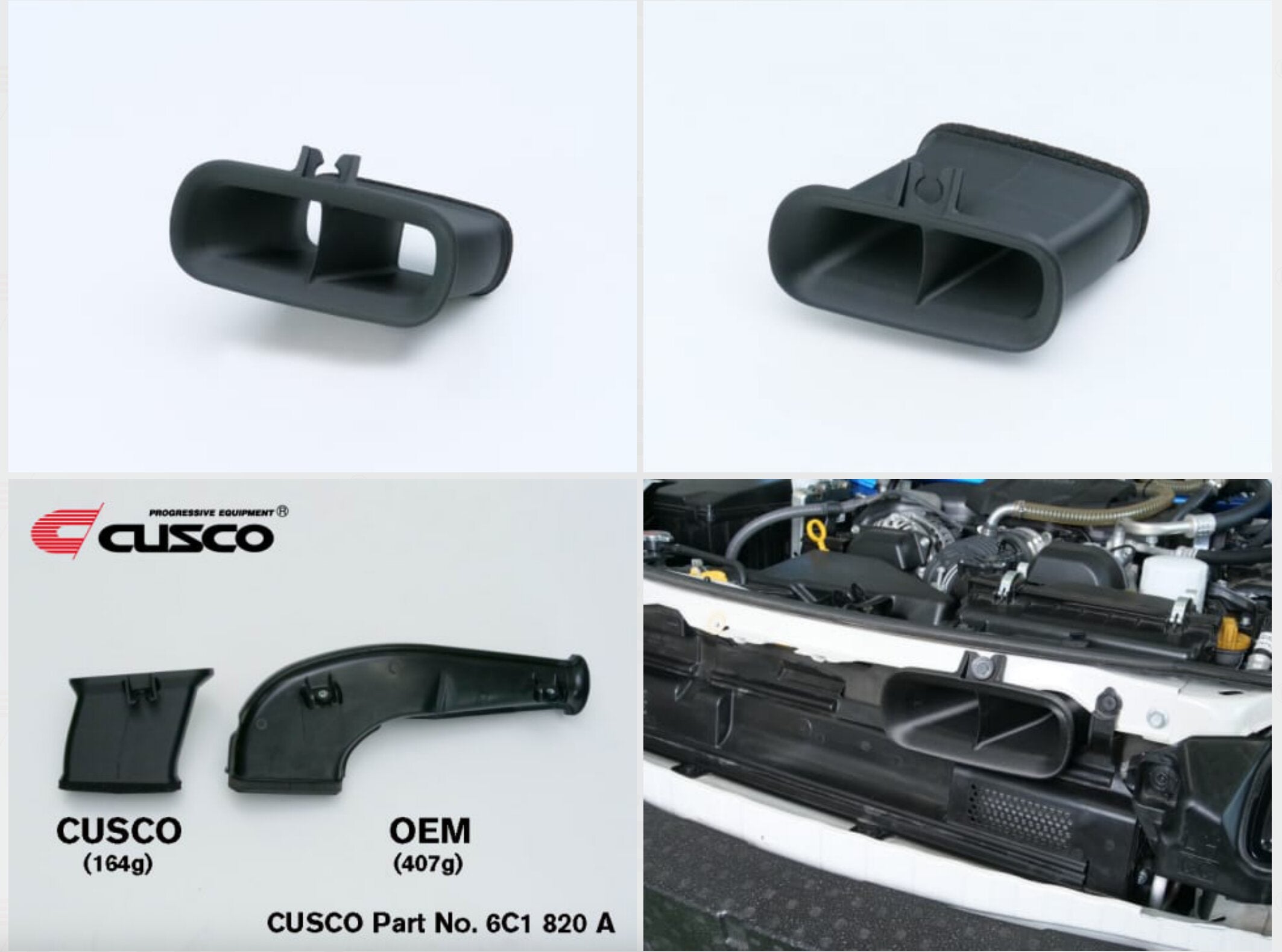 Cusco Bolt-On Light Weight Air Intake Pipe - 2022+ Toyota GR86 & Subaru BRZ