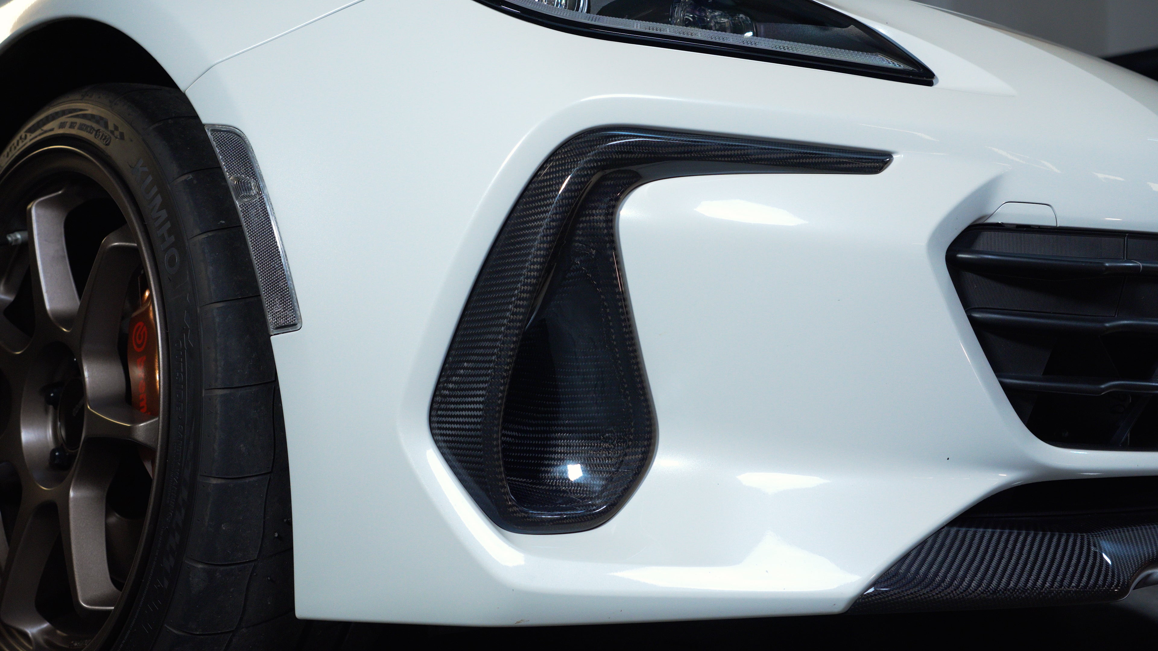 Driven Media Carbon Fiber Front Bumper Bezel Covers - 2022+ Subaru BRZ