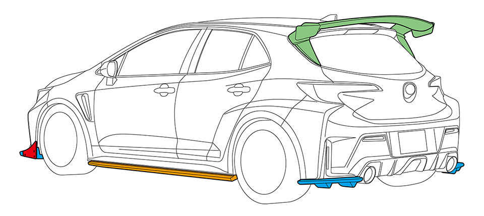 HKS Body Kit TYPE-S Rear Spoiler - 2023+ Toyota GR Corolla
