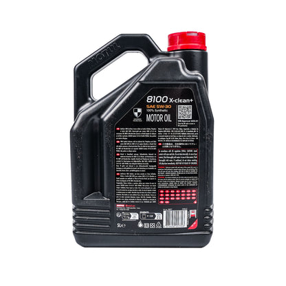 Motul 5L Synthetic Engine Oil 8100 5W30 X-CLEAN Plus