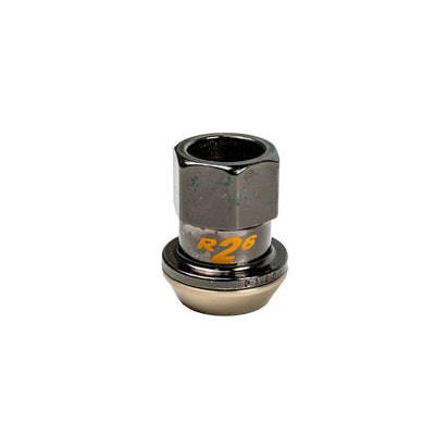 Project Kics R26 Premium 12x1.25 Black Lug Nuts (16+4 Locks) - Scion FR-S / Toyota 86 / GR86 / Subaru BRZ / WRX / STI