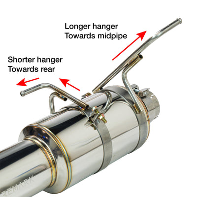 REMARK Catback Exhaust R1 Spec Single-Exit (Titanium / Stainless Steel) - 2022+ Subaru WRX