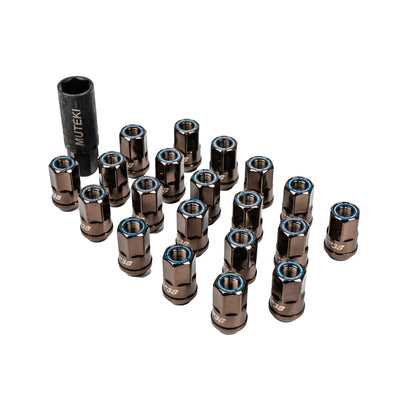 Wheel Mate Muteki Titanium Chrome HR38 Open End Lug Nuts 12x1.25 - Scion FR-S / Toyota 86 / GR86 / Subaru BRZ / WRX / STI